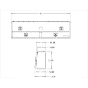 Buyers Products Company Silver Diamond Tread / 72 x 21 x 13.5 / Two Drawers Truck Bed Toolboxes