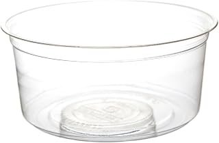 ECO PRODUCTS Compostable 12oz Clear Round Deli Containers, Case of 500, PLA Plastic Meal Prep, Lids Sold Separately, Made from PLA, A Renewable Material Made from Plants