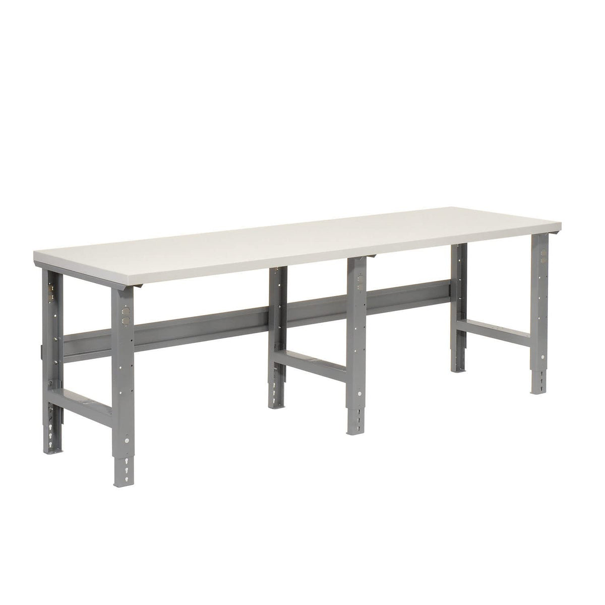 Adjustable Height Extra Long Workbench by Global Industrial – 48"L x 96"W x 4"H, Steel, Gray, Model 601429