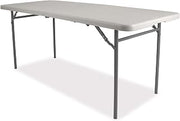 National Public Seating CMFIH Series 30" x 96" Fold-in-Half Folding Table, Grey (CMFIH3096)