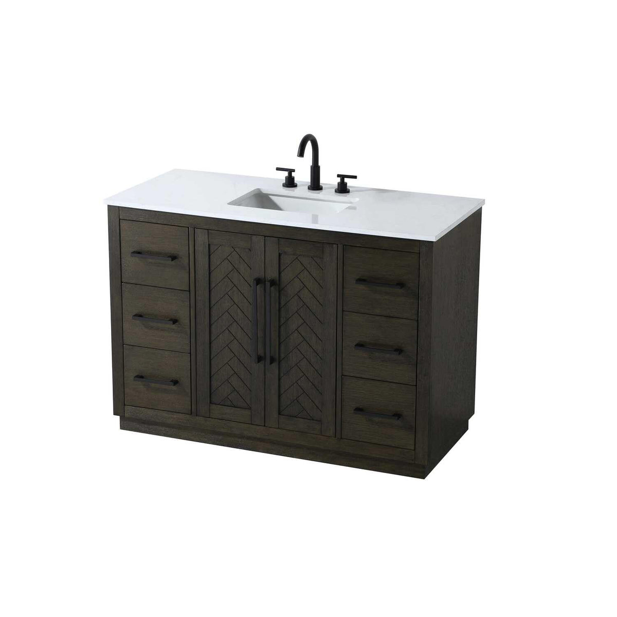 Chase Bathroom Vanity Chocolate Oak by Lighting Design – Wood, Chocolate Oak, Model 5607824