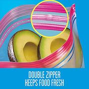 Ziploc Pink / 48 Count (Pack of 12) / 32.0 fluid_ounces Food Storage Bags