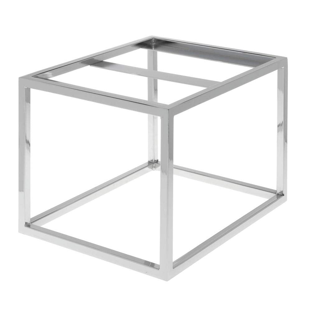 Chrome Half Size Housing - 8 3/4" H by HUBERT – Metal, Gray