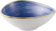 CAC China TUS-TB5-BLU Triangular Bowl Starry Night Blue 6oz 4 3/4" Porcelain Triangle, Color, Set of 36