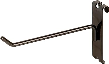 Econoco Gridwall Hooks, 96 Pack, Black, 6in | Heavy-duty metal wire pegs for retail display accessories, professional-grade black finish for durable & stylish fixture use
