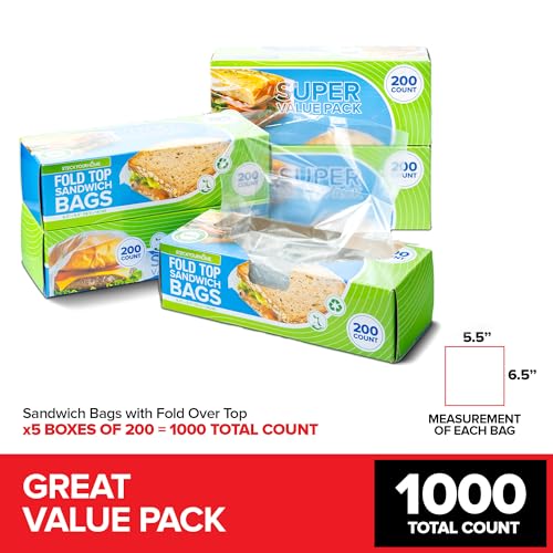 Stock Your Home 1000 / 40 Pack Pack of 25 / Clear Food Storage Bags