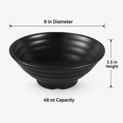 Yanco 48 oz. / Black / Modern Bowls