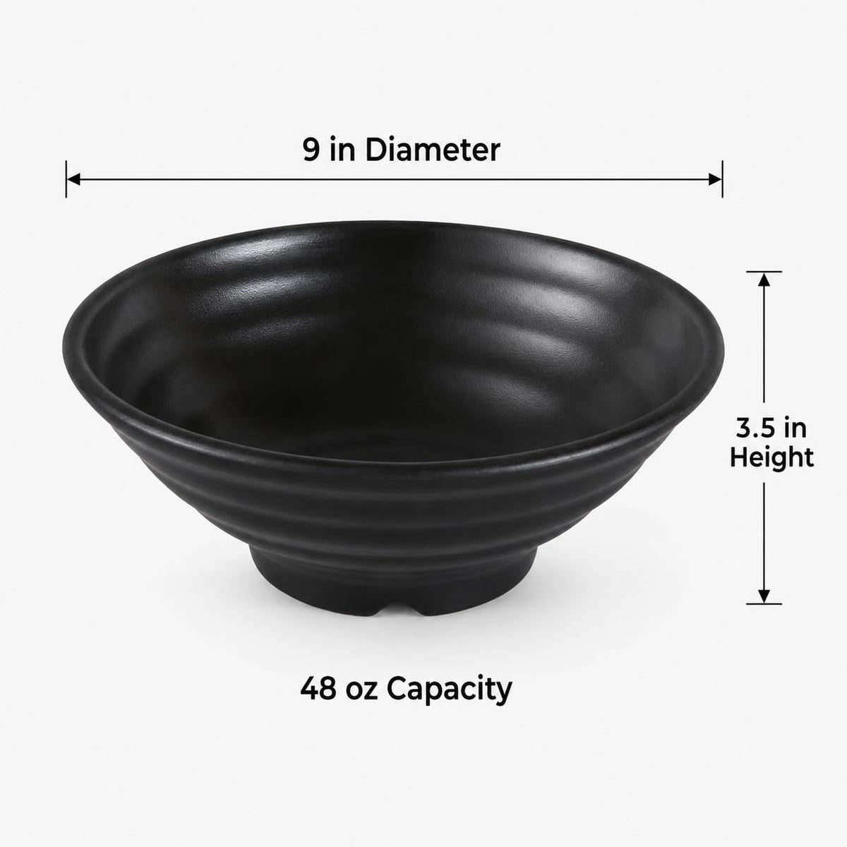 Yanco 48 oz. / Black / Modern Bowls