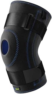 Actimove Sports Edition Knee Stabilizer | Adjustable Knee Support with Horseshoe & Stays for Meniscus Tear, Knee Pain, ACL, MCL, Injury Recovery | Unisex, Black, X-Large