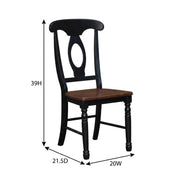 British Isles Brown Side Chair Set by Starlight Canyon Home – Solid Rubberwood, Brown, Pack of 2