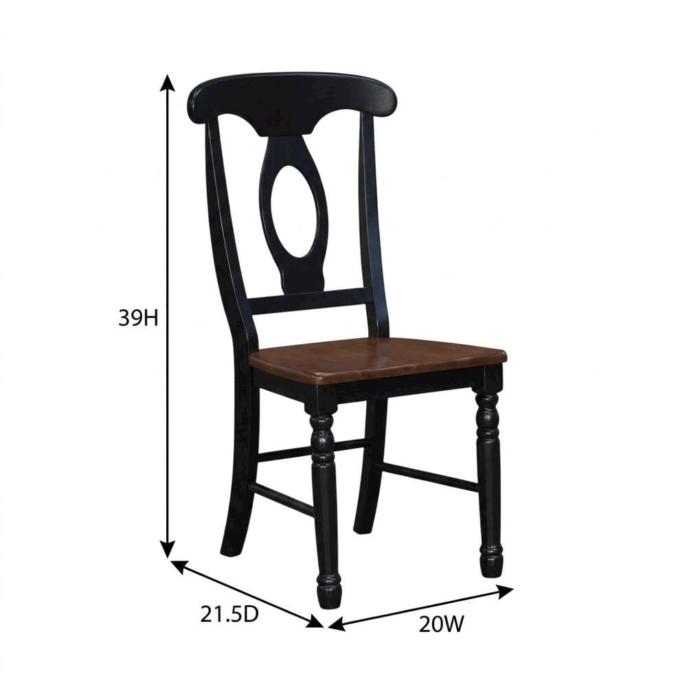 British Isles Brown Side Chair Set by Starlight Canyon Home – Solid Rubberwood, Brown, Pack of 2