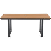 Urban 6' Plastic Rectangular Picnic Table & Bench Set by Global Industrial – Aluminum, Tan, Model OTZY-18B