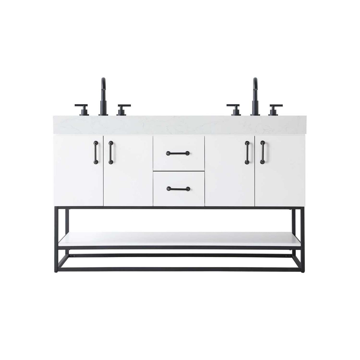 Caroline Bathroom Vanity White by Lighting Design – Wood, White, Model VF29254DWH