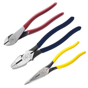 Plier Set by KLEIN TOOLS – 8-Inch (3-Piece), Alloy Steel, Red, Model 80020