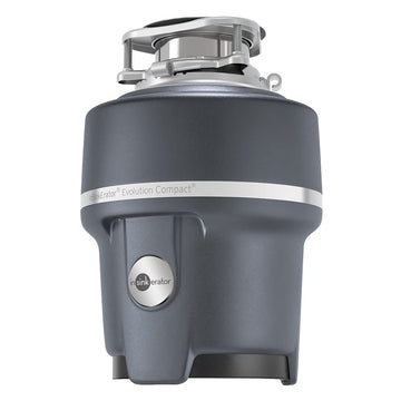 Evolution 3/4 HP Compact Garbage Disposer by InSinkErator – 1 Count (Pack of 1), Alloy Stainless Steel Components, Gray