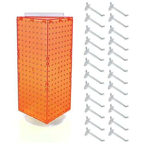 Azar Displays Pegboard + Hooks / Orange / 8" W x 20" H Display Racks