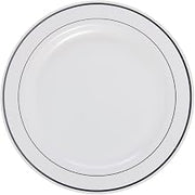 Sabert First Impressions Disposable White Plastic Plate - 9" Dia, 144 per Case