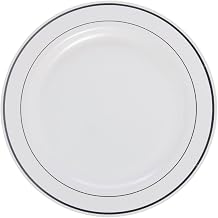 Sabert First Impressions Disposable White Plastic Plate - 9" Dia, 144 per Case
