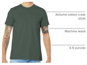 Bella + Canvas Small / Military Green / Airlume Cotton Crew Tee T-Shirts