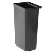 Plastic Utility Cart Refuse Bin - 13"L x 9 29/64"W x 20 1/20"H by HUBERT – Large, Plastic, Black