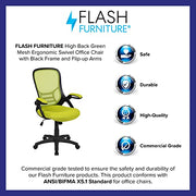 Flash Furniture Green / Set of 1 / Contemporary Home Office Desk Chairs