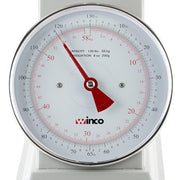 Winco 130 Pound / 9" / White, Steel Mechanical Scales