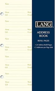 Lang, Address Book Refill Pages