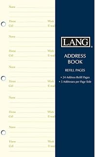 Lang, Address Book Refill Pages