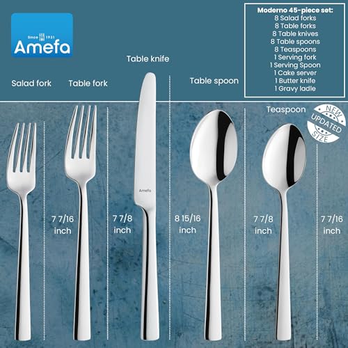 Amefa Moderno / 3.35" H x 9.84" L x 4.5" W / Casual Flatware Sets