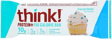 Think Thin Cupcake Batter Protein and Fiber Bar, 1.41 Ounce - 120 per case.