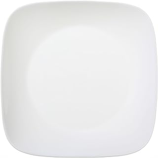 Corelle Square Pure White 10.25” Dinner Plate (Set of 8)