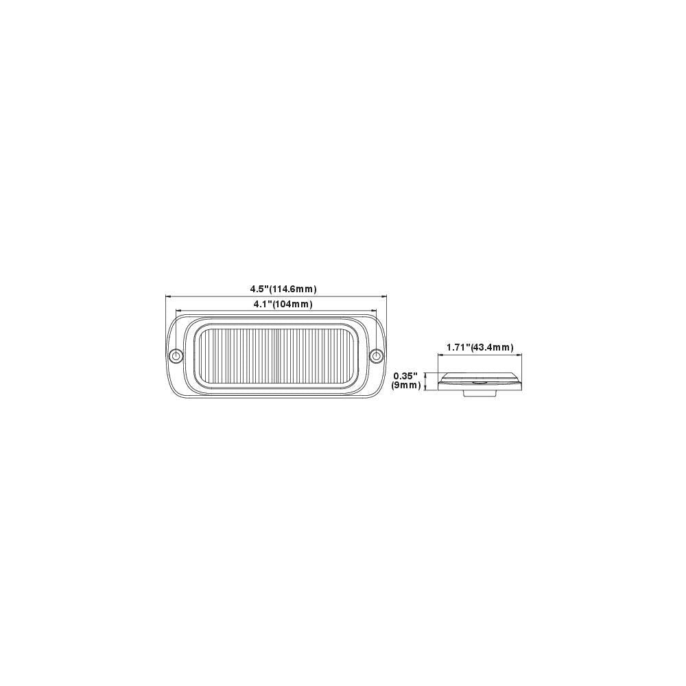 Buyers Products Company Clear / .26 x 4.38 x 1.18 / Industrial Lighting Assemblies & Accessories