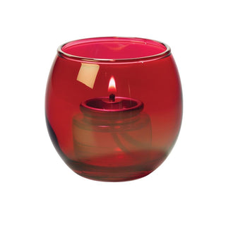 Ruby Lustre Small Bubble Tealight Lamp by Hollowick – Glass, Model 5119R