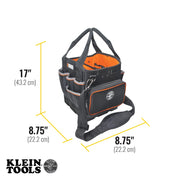 KLEIN TOOLS 10-Inch Tote / Black/Orange / 1 Tool Bags