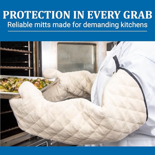 San Jamar 24 Inches / Tan / 1 Oven Mitts