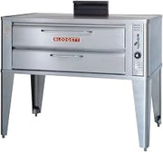 Large Gas Deck Oven For Baking & Roasting - One 961 Base Section With 27-1/2 Inch Black Adjustable Legs, Stainless Steel Draft Diverter Or Draft Hood And Large Crown Angle Trim -- 1 Each.