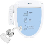 Brondell Swash SE400-EW Elongated Electric Bidet Toilet Seat in White with VivaSpring Compact Shower Filter Bundle