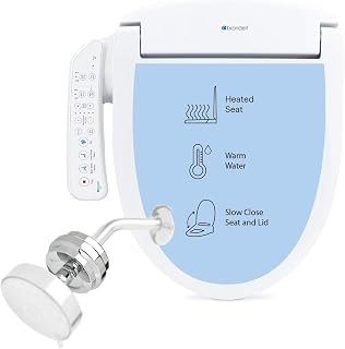 Brondell Swash SE400-EW Elongated Electric Bidet Toilet Seat in White with VivaSpring Compact Shower Filter Bundle