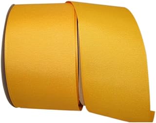 Reliant Ribbon 5200-662-40K Grosgrain Texture Ribbon, 3 Inch X 50 Yards, Yellow Gold