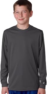 Badger B-Core Youth Long Sleeve T-Shirt XS Graphite