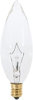 Satco S3283 Chandelier Bulb 40W Clear E12 Base, 25 Pack