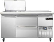 CRA60-12M-D Mighty Top Refrigerated Base Sandwich Unit, 60" W, With 12 Pan Openings & Drawers