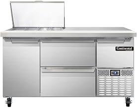 CRA60-12M-D Mighty Top Refrigerated Base Sandwich Unit, 60" W, With 12 Pan Openings & Drawers