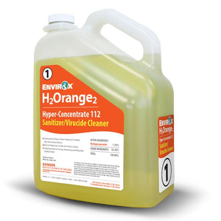 H2Orange2 112 Sanitizer & Virucide Cleaner 1 Gallon Bottles 2/Case by Envirox – Model A-112-02B
