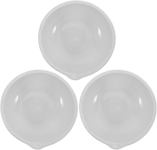 3pcs Porcelain Evaporating Dish for Lab Heating and Chemistry Experiments, Heat-Resistant Ceramic Bowl with Smooth Surface and Rational Diameter-Depth Ratio, for Science Teaching