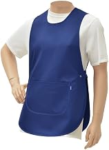 HUBERT® Royal Blue Poly Cotton Cobbler Apron - 30" L x 19" W