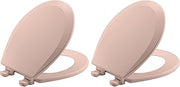 Bemis 500EC 063 Toilet Seat with Easy Clean & Change Hinges, 2 Pack Round, Venetian Pink