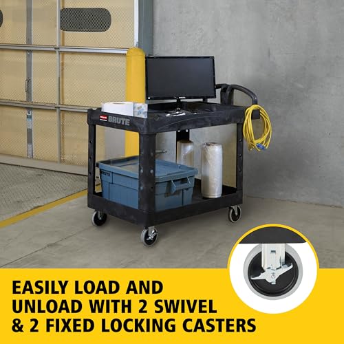 Rubbermaid Commercial Products Black / Large / 2-Shelf Utility Carts