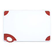 15x20x1/2" Rectangular Cutting Board with Brown Rubber Grip Hook, Plastic Chopping Board (Brown) by Winco – 20"L x 15"W, Plastic, Brown, Model CBN-1520BN