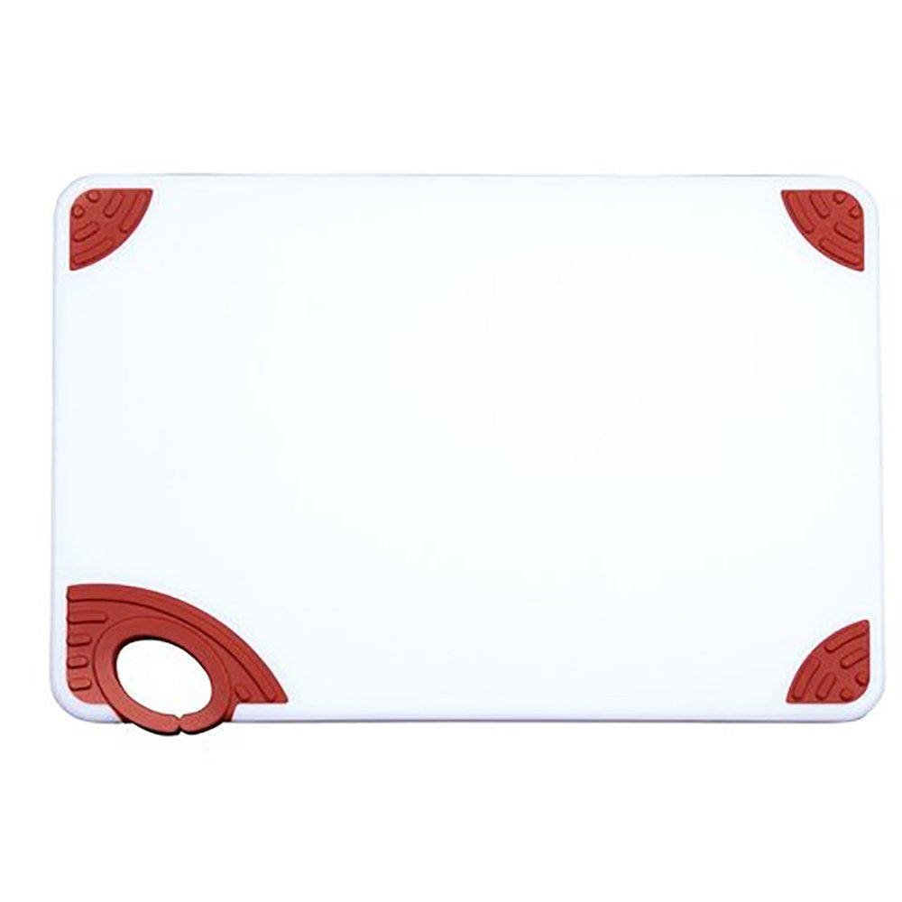 15x20x1/2" Rectangular Cutting Board with Brown Rubber Grip Hook, Plastic Chopping Board (Brown) by Winco – 20"L x 15"W, Plastic, Brown, Model CBN-1520BN